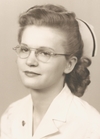 Lauretta Vandock's portrait in hospital uniform